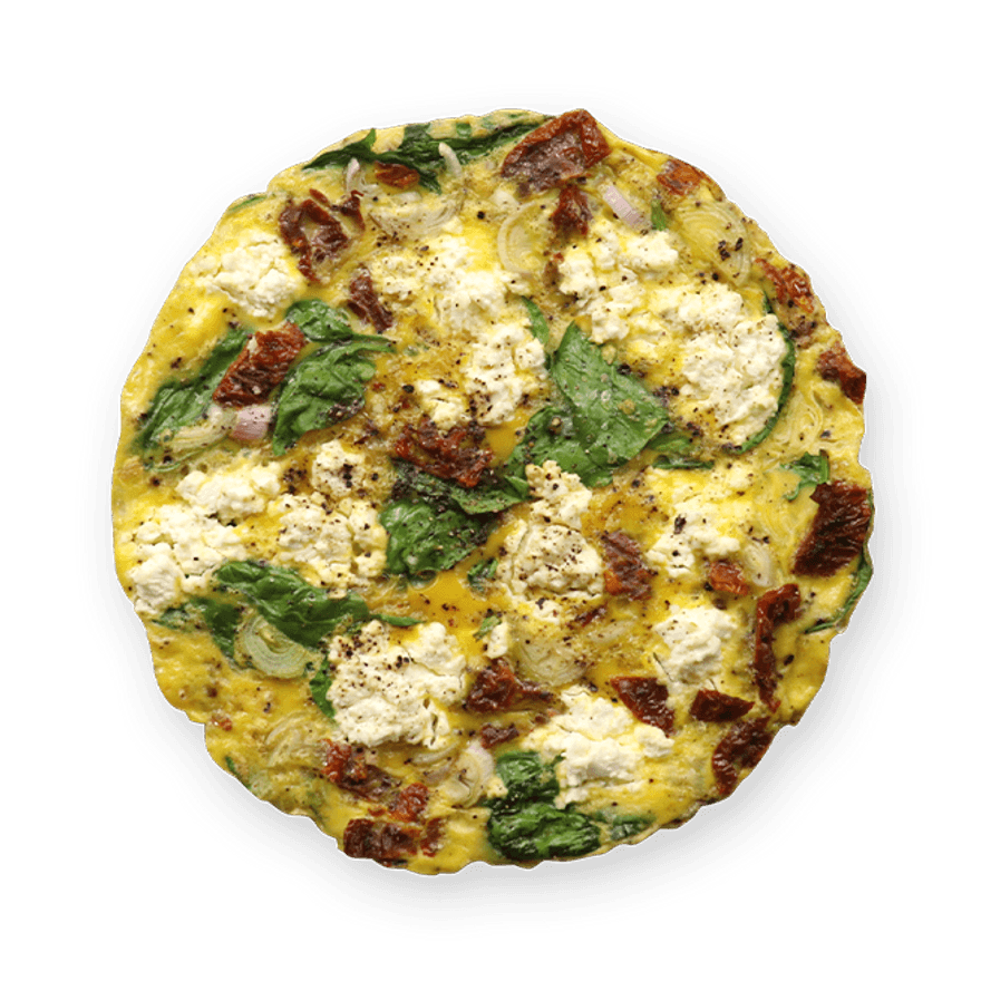 Frittata fromage fouetté & tomates séchées