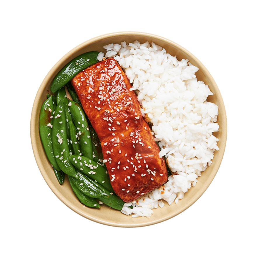 Sriracha-Honey Salmon with Rice