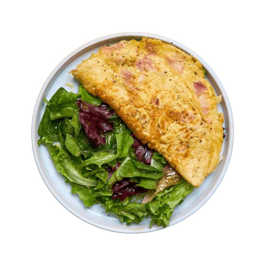 French ham & cheese omelette