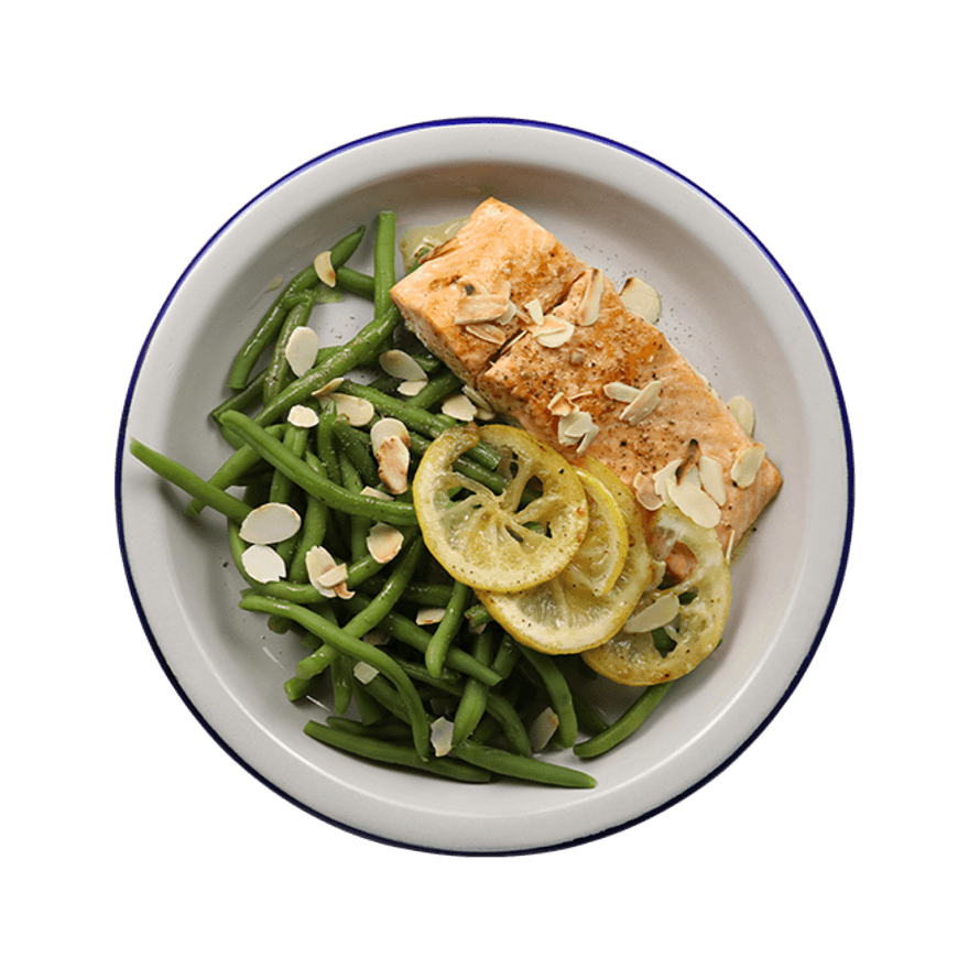 Truite au citron & haricots verts