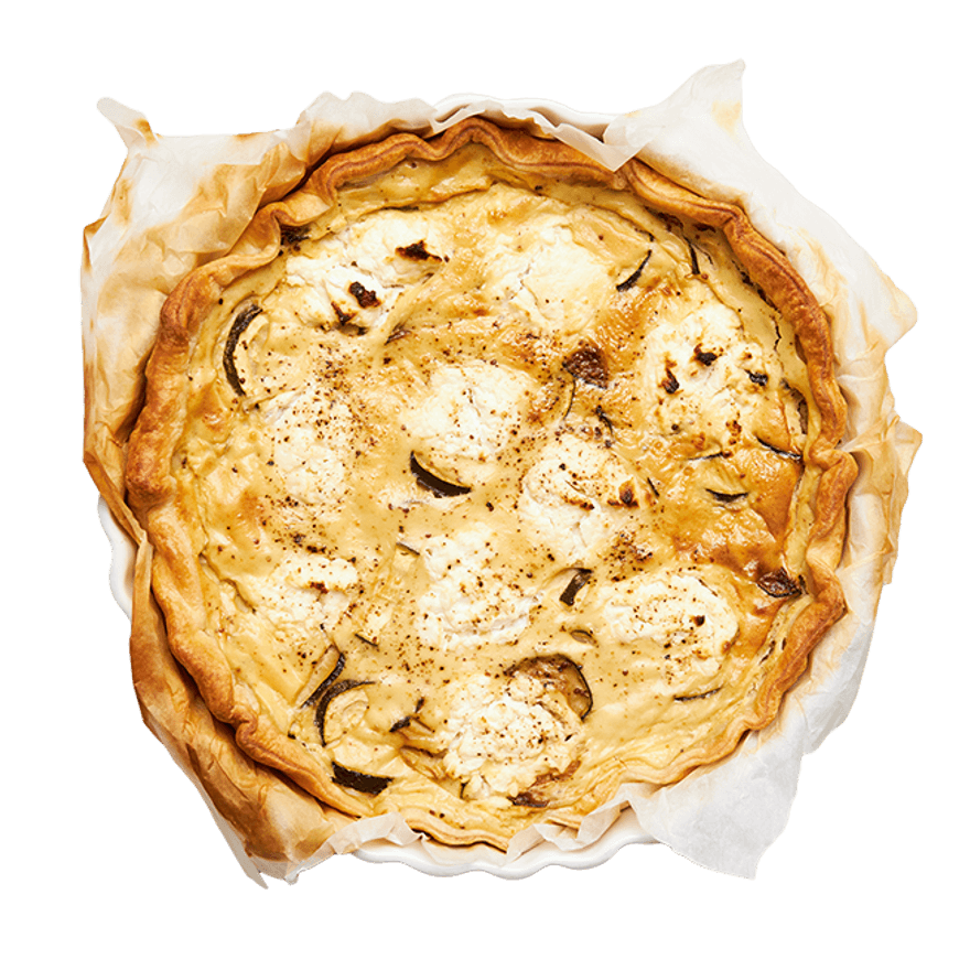 Quiche courgette & chèvre frais