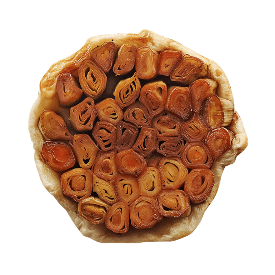 Tarte tatin de poireaux