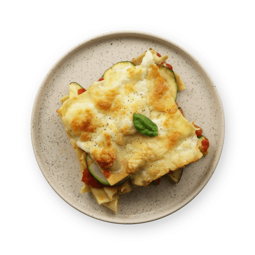 Lasagnes végé aux courgettes & champignons