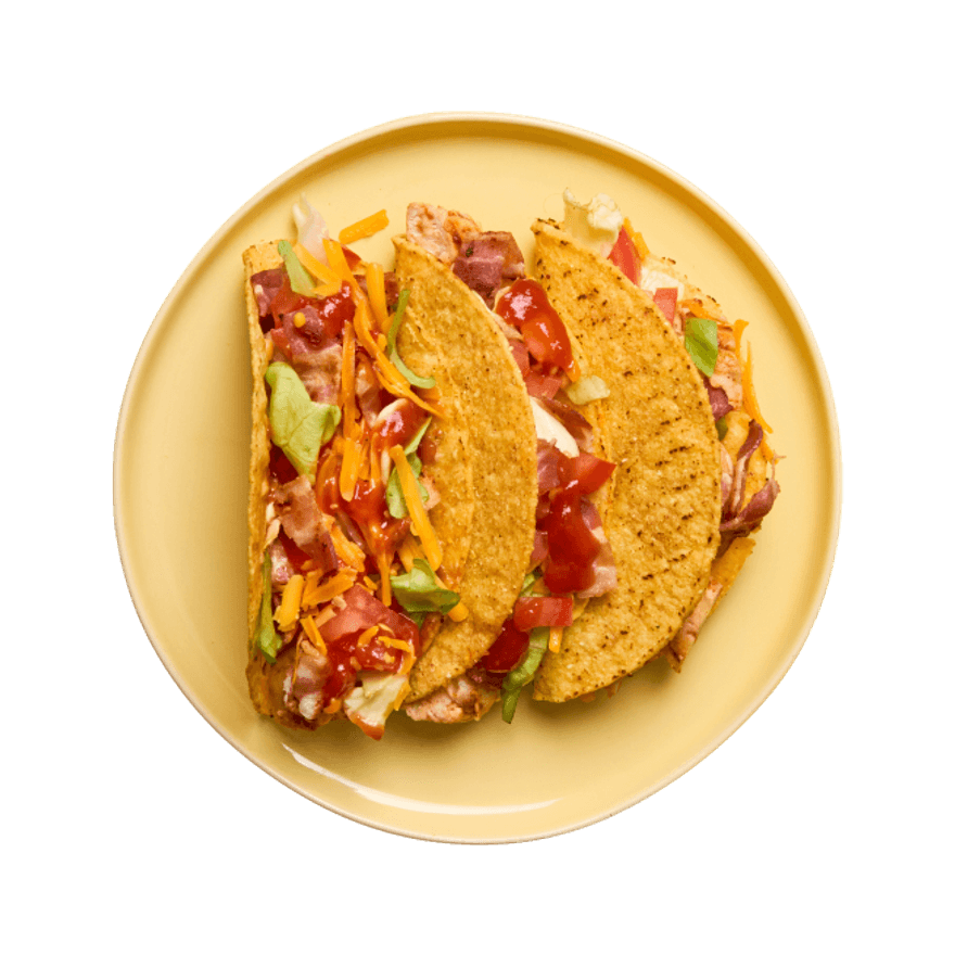 Crousti tacos au poulet & bacon