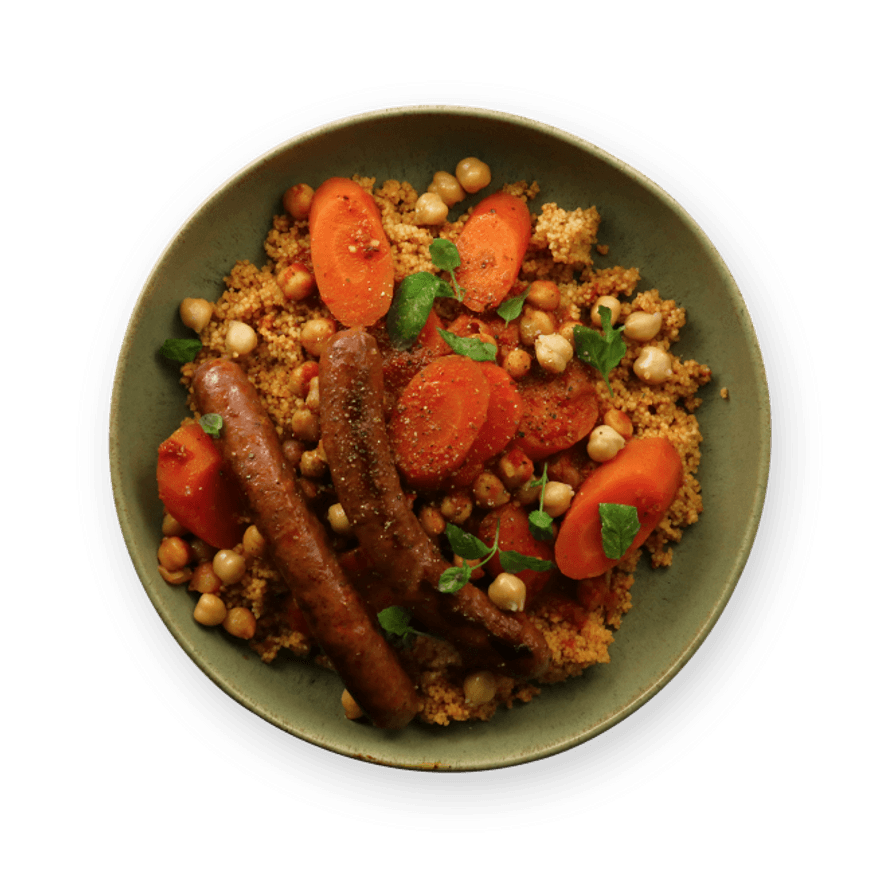 Grilled Merguez Sausage with Spiced Couscous Recipe