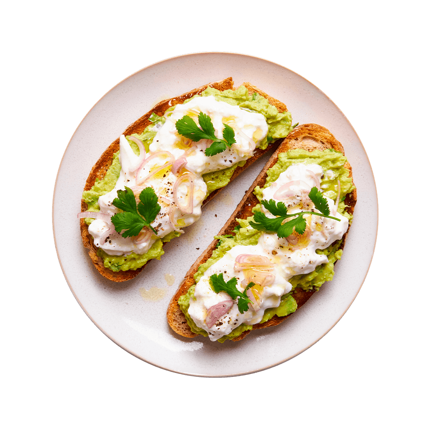 Avocado toast & burrata