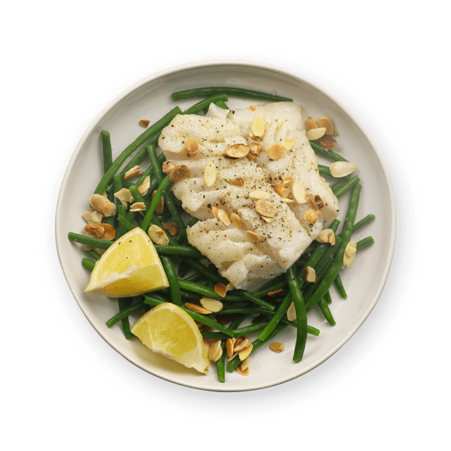 Cod, Green Beans & Slivered Almonds