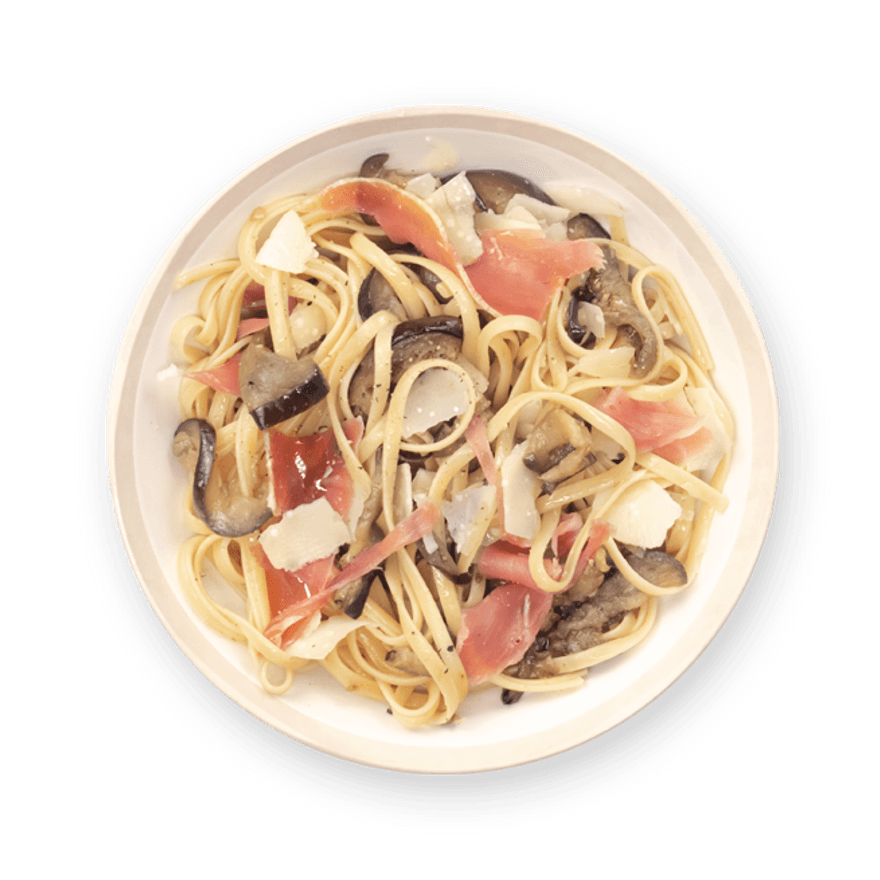 spaghettis aux aubergines et au parmesan