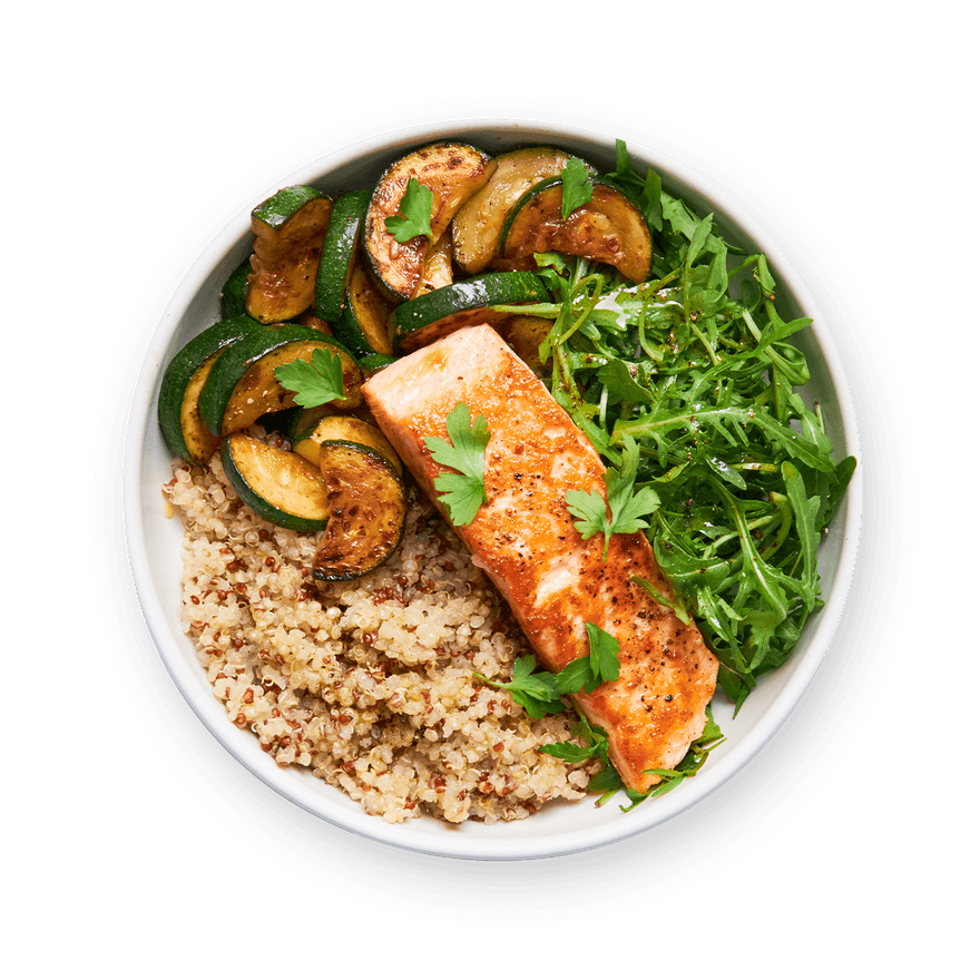 Pan-seared Salmon, Quinoa & Zucchini