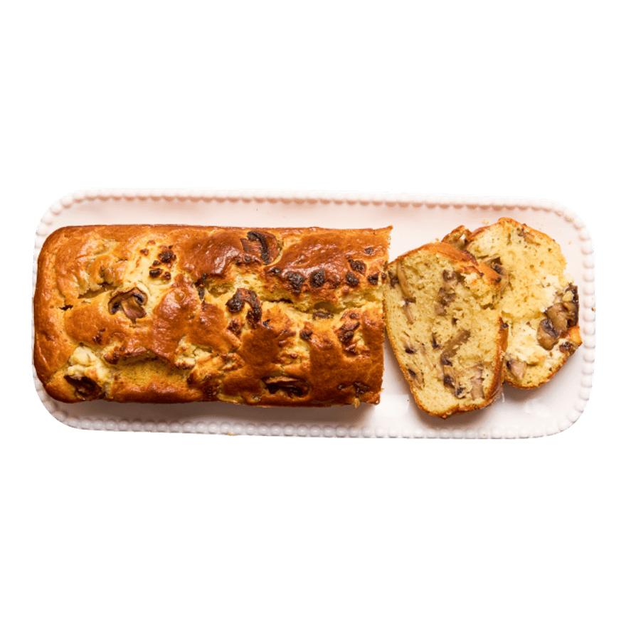 Cake champignons, fromage ail & fines herbes