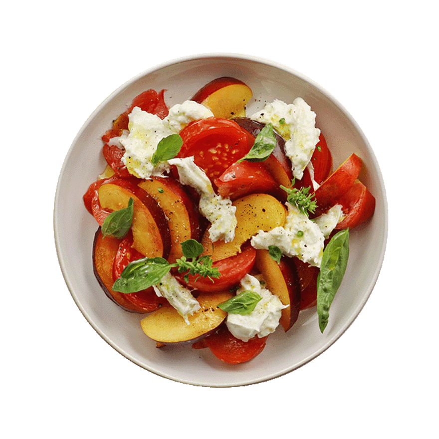 Tomato and nectarine salad