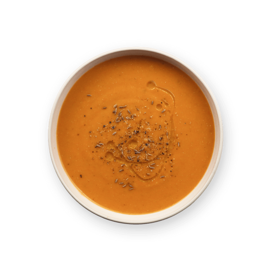 Red lentil soup with cumin