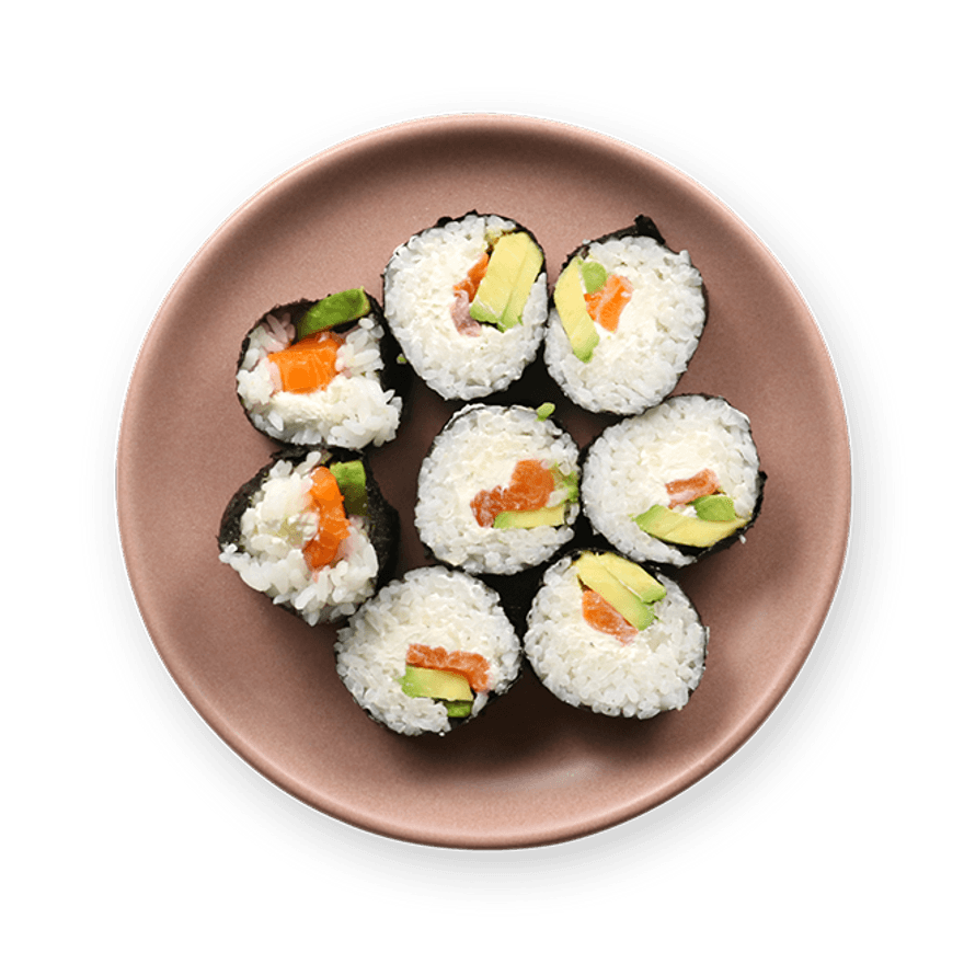Salmon Avocado Maki Rolls