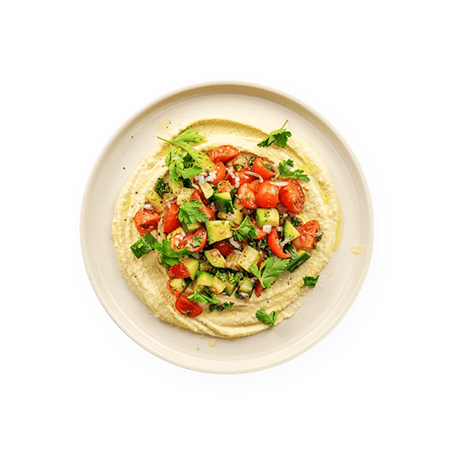 Assiette libanaise au houmous
