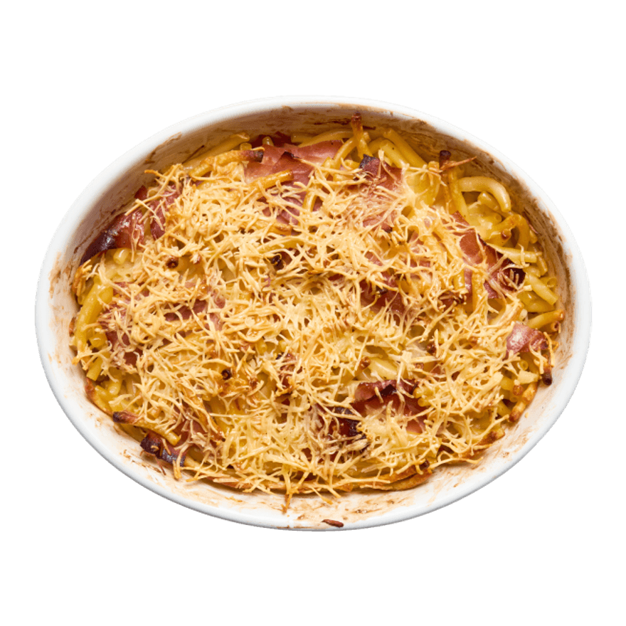 Baked Macaroni & Cheese with Ham
