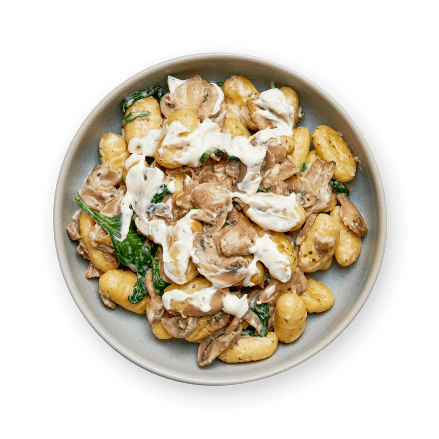 Gnocchi crémeux aux champignons