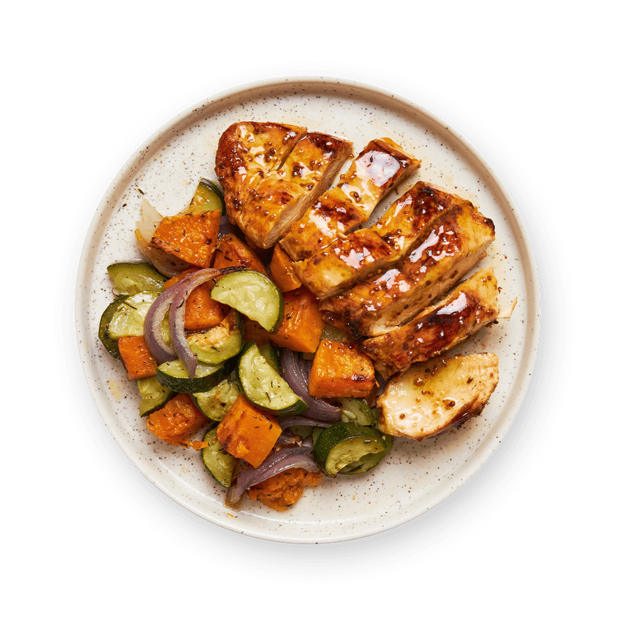 Honey Mustard Chicken Breast with Mixed Vegetables