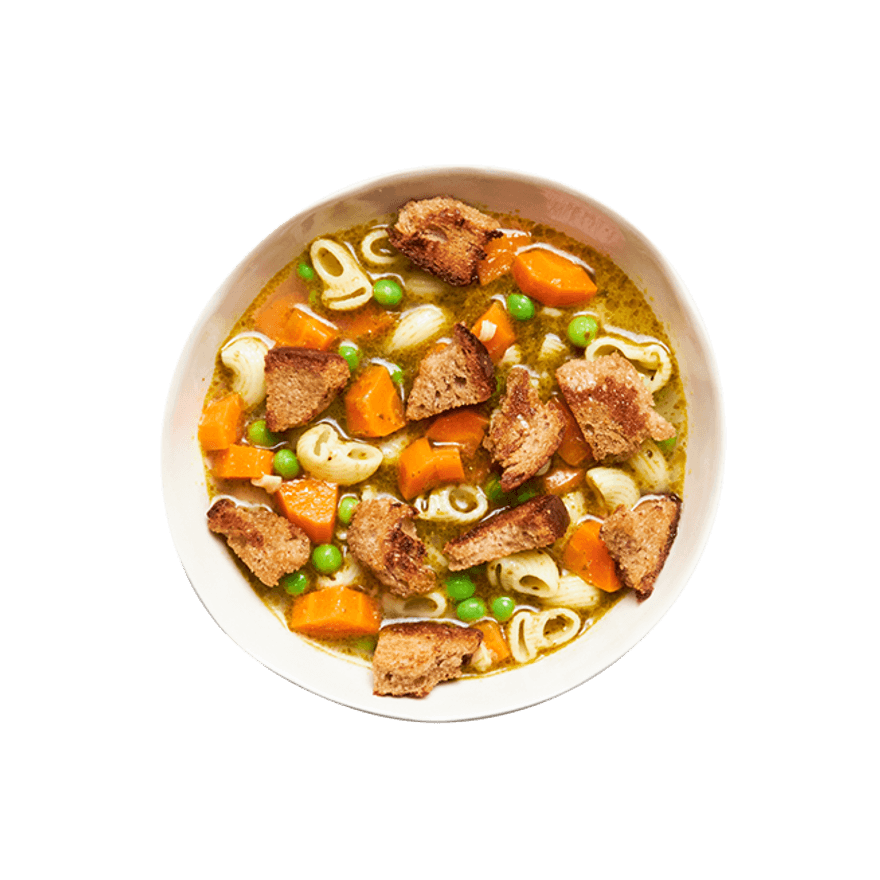 Soupe au pistou et petits pois