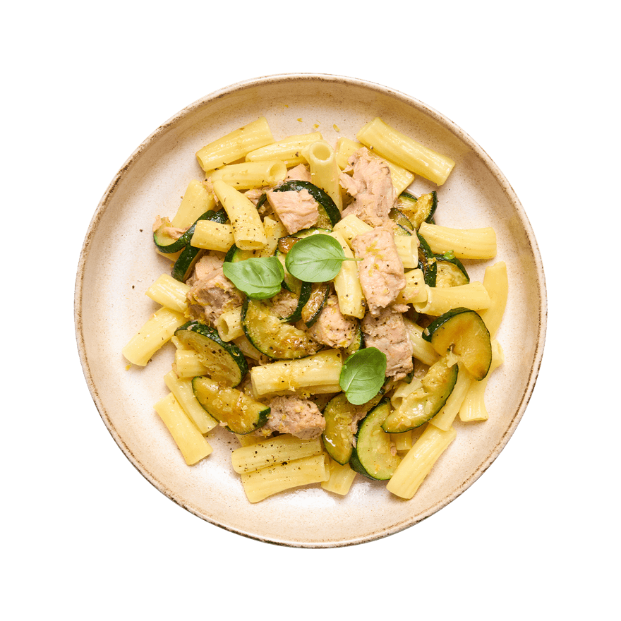 Rigatoni au thon & courgettes