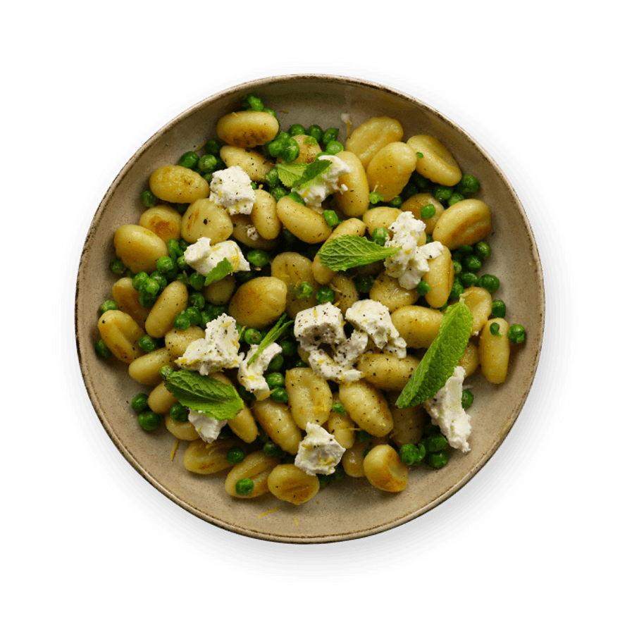 Poêlée de gnocchi aux petits pois