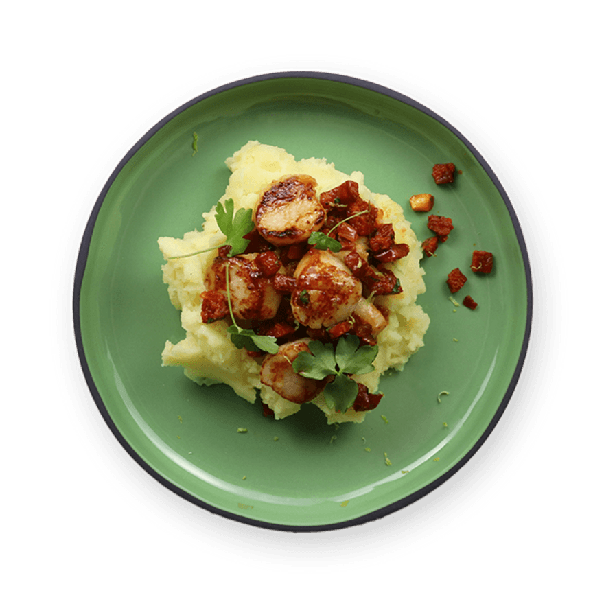 Saint-Jacques, chorizo & purée