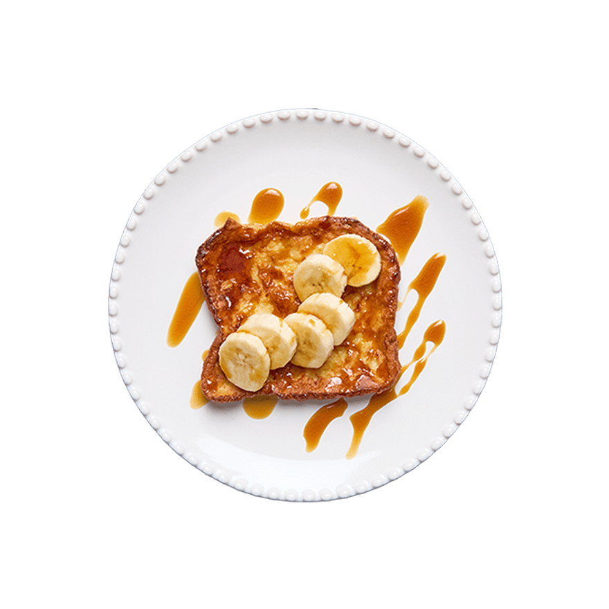 Brioche perdue banane & caramel au air-fryer