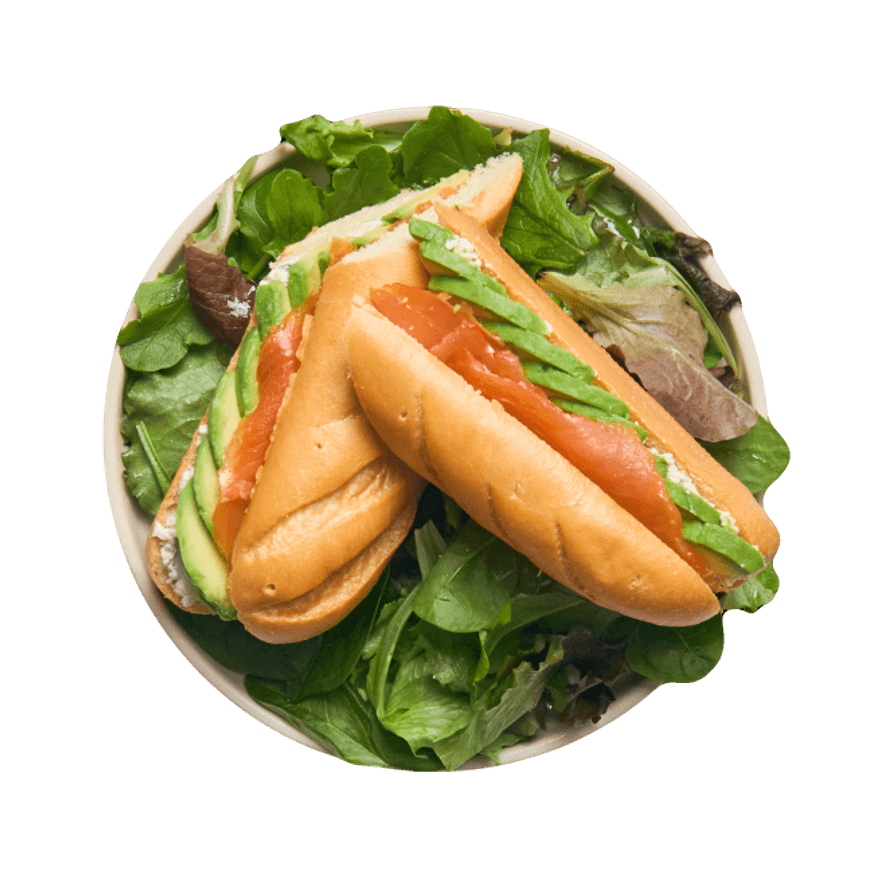 Baguette viennoise avocat & truite fumée