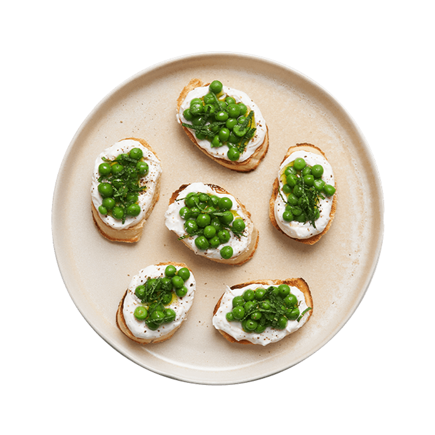 Ricotta & Peas Crostini