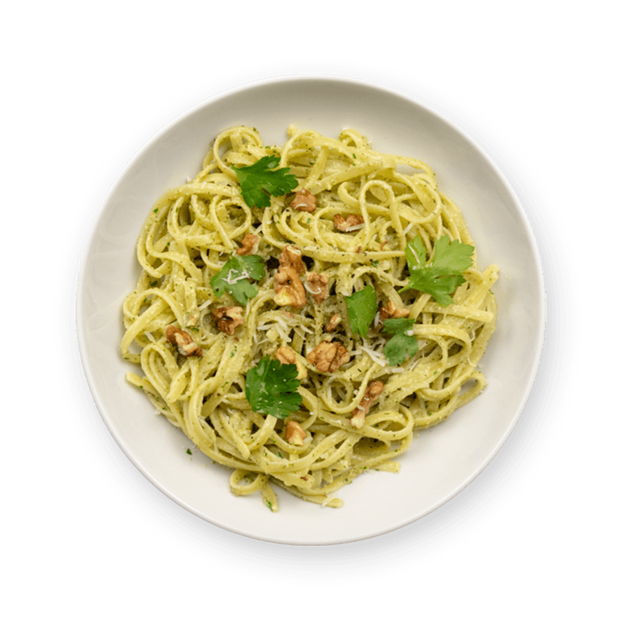 Linguine au pesto de noix & persil