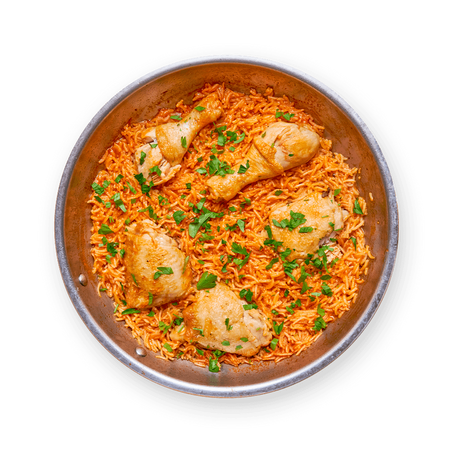 One pan poulet & riz à la tomate