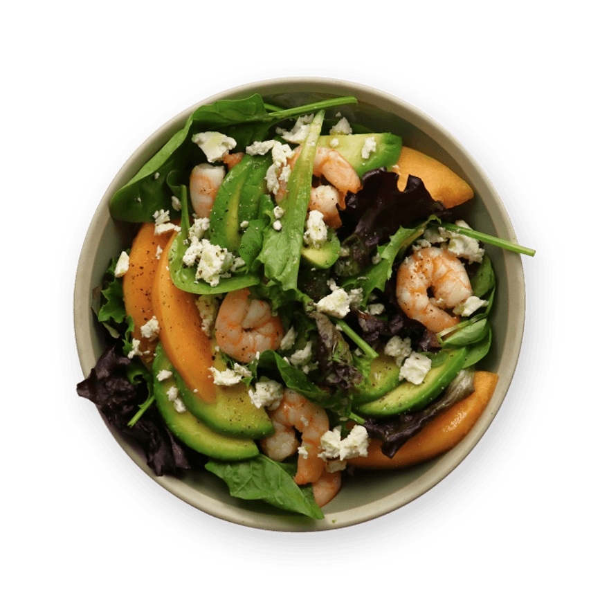 Salade melon crevette avocat