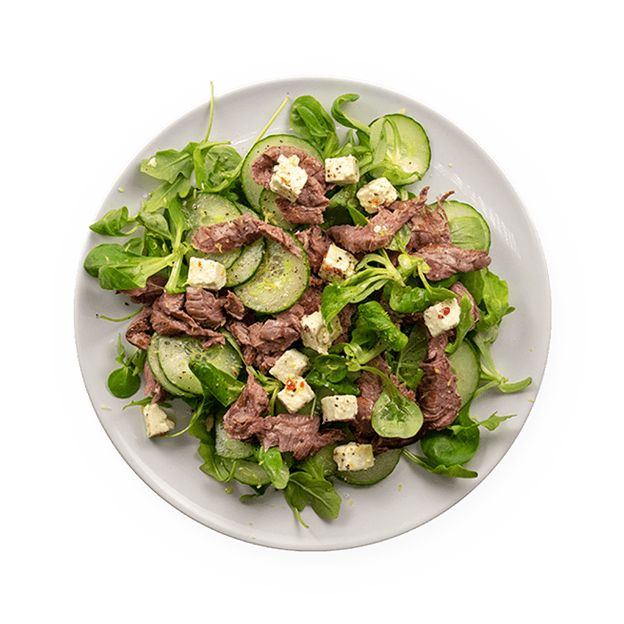 Greek style steak salad