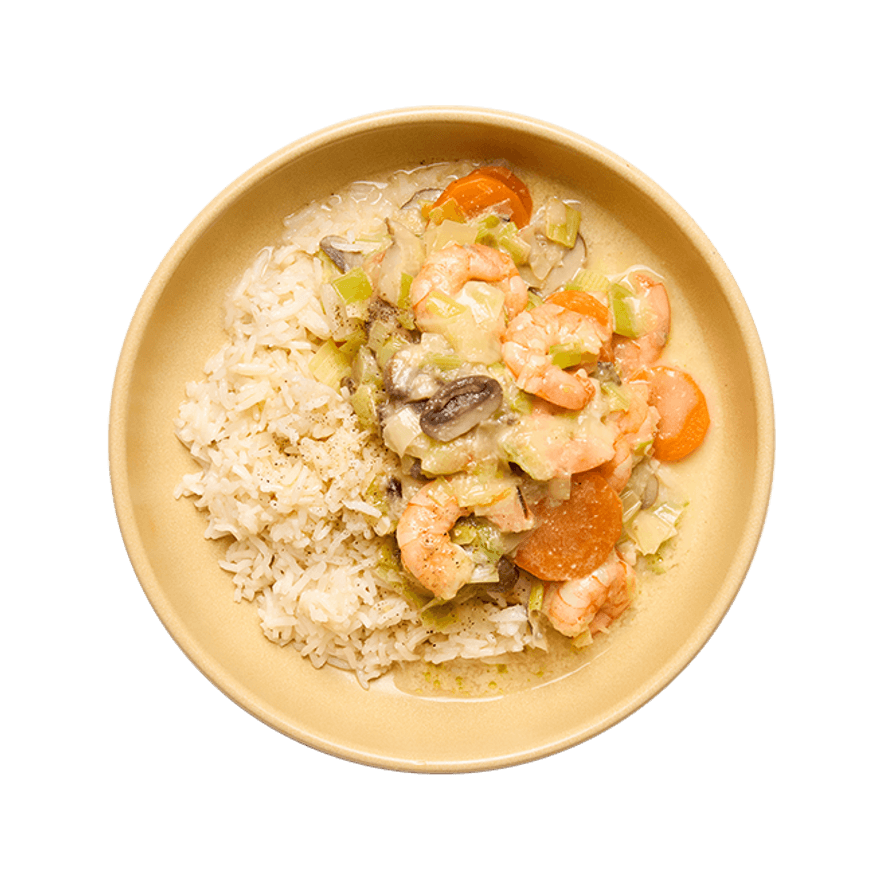 Blanquette express aux crevettes