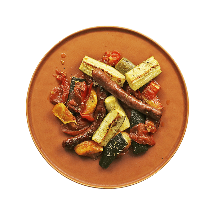 Merguez & légumes du soleil