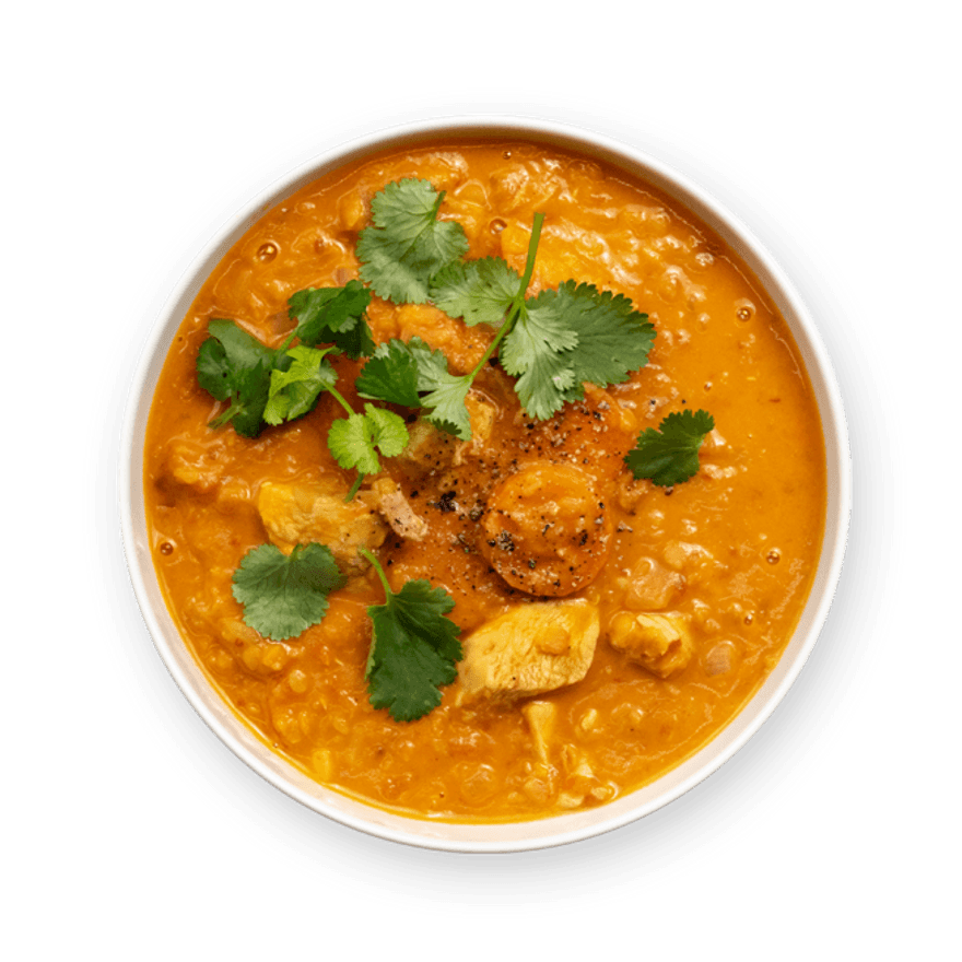 Chicken and lentil soup