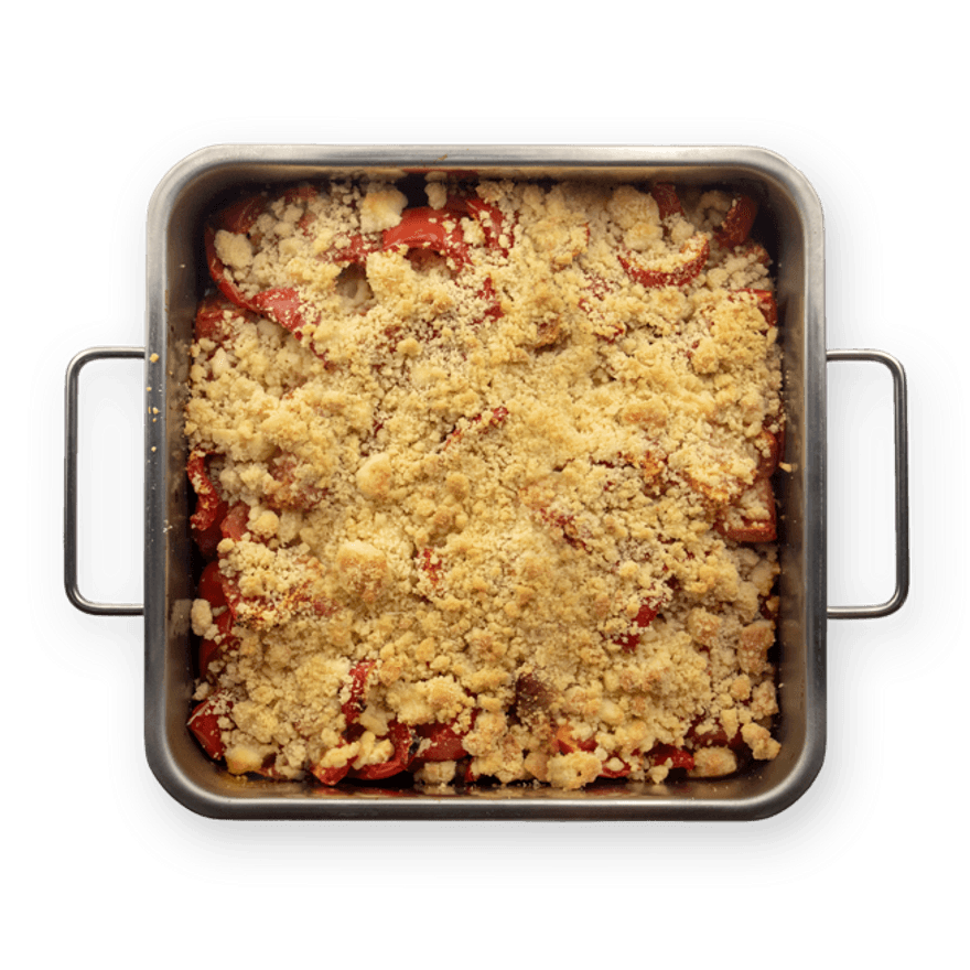 Crumble poivron feta