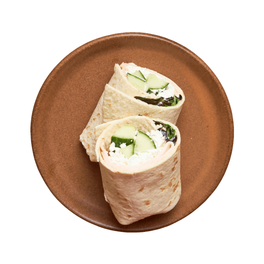 Wrap au blanc de poulet, concombre & tzatziki