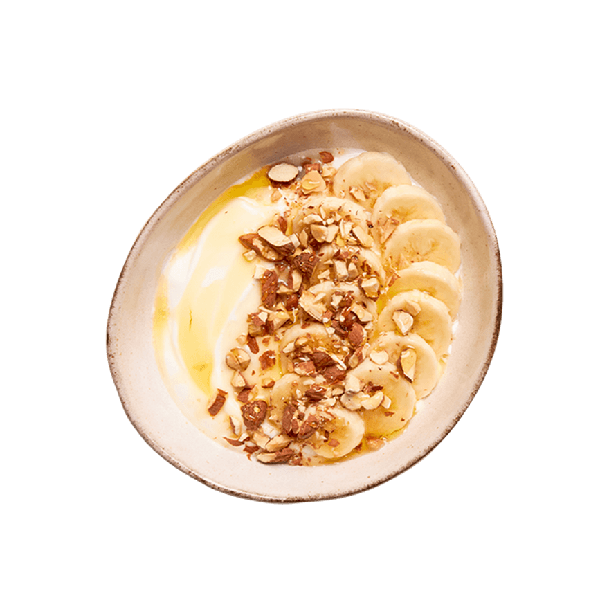 Yaourt banane, amandes & miel