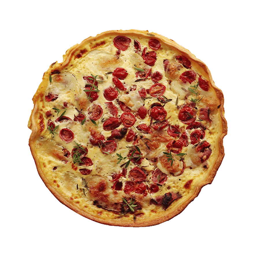 Quiche bacon tomate mozza