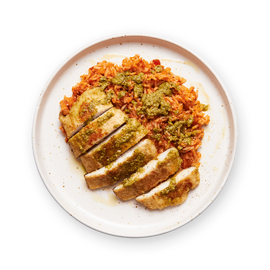 Escalope milanaise & riz à la tomate