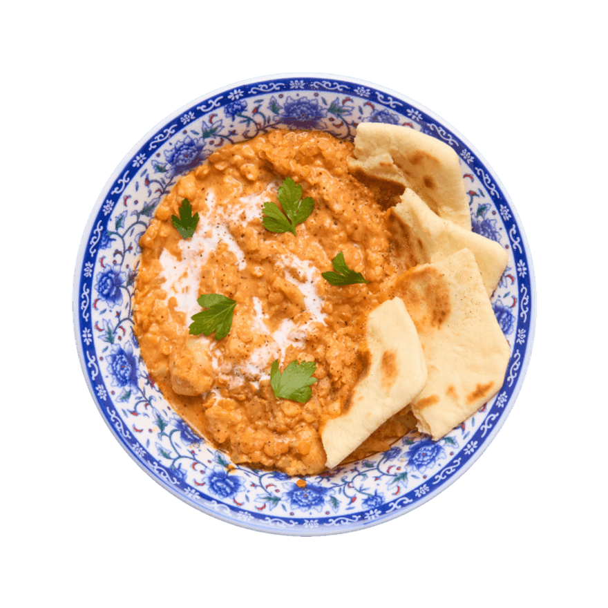 Curry de chou-fleur & cheese naan