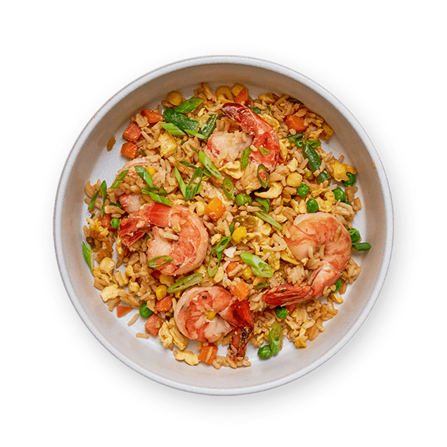 Riz sauté aux crevettes & légumes