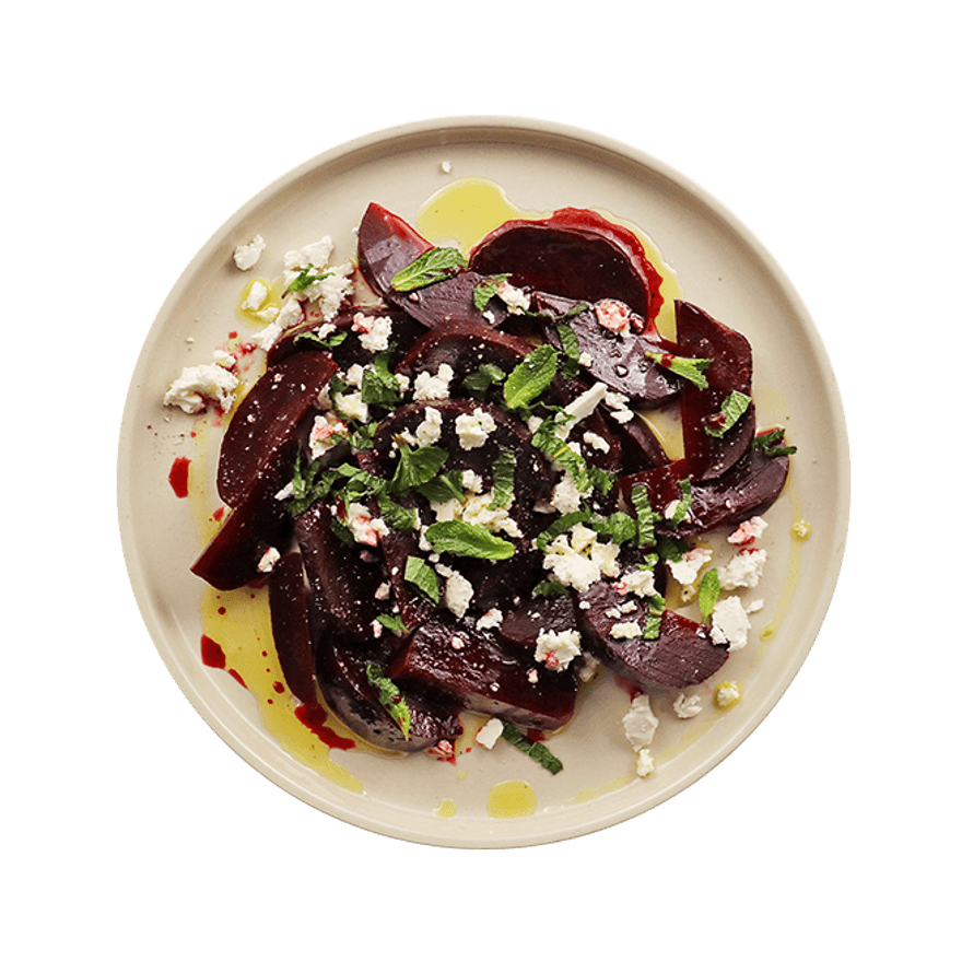 Beet, feta & mint salad