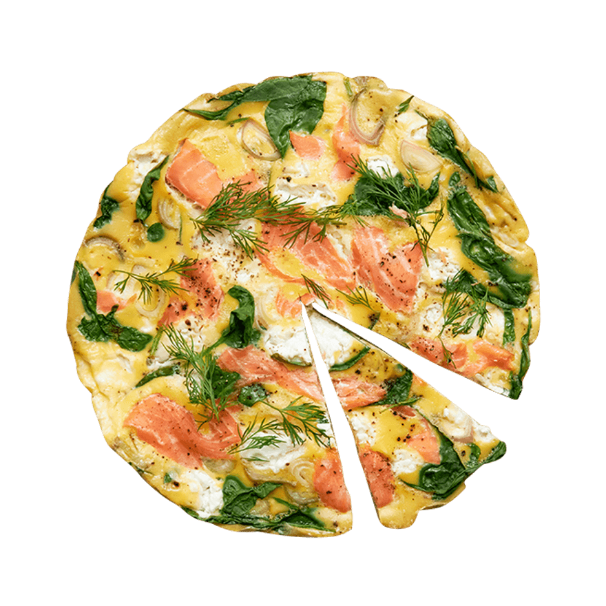 Frittata saumon fumé & chèvre frais