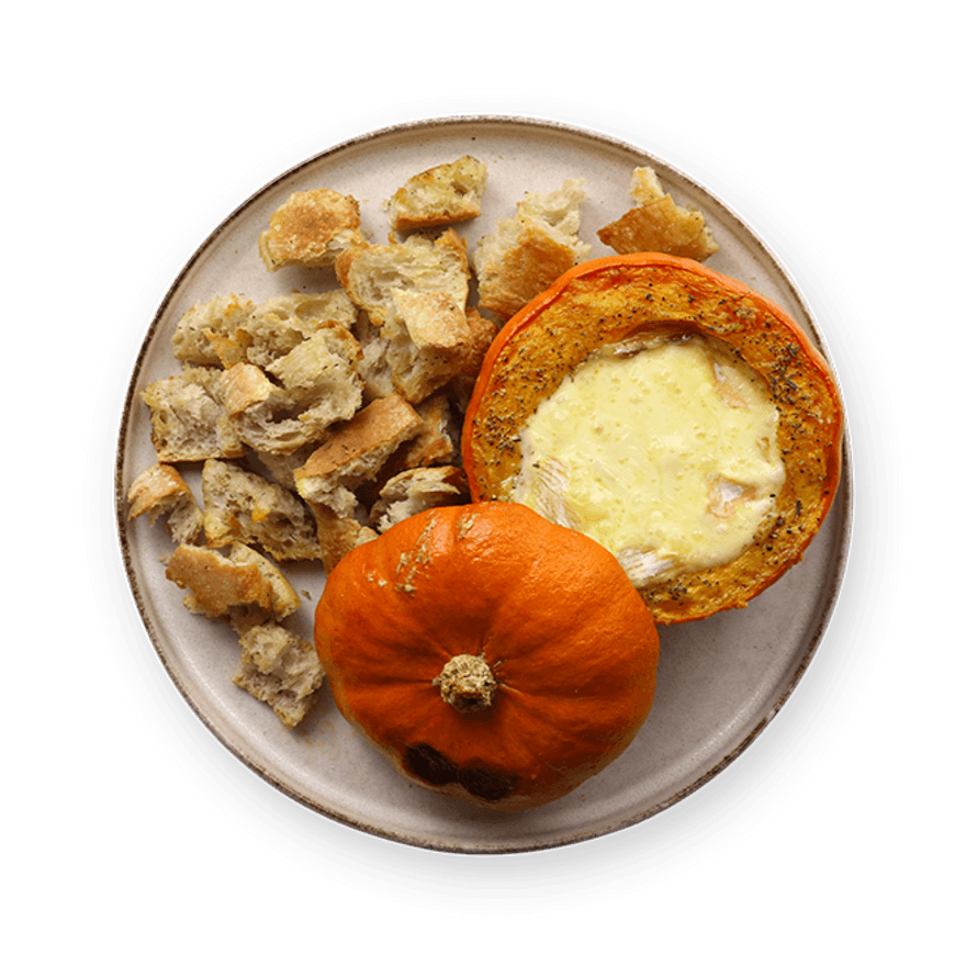 Roasted Squash with Cheese Fondue