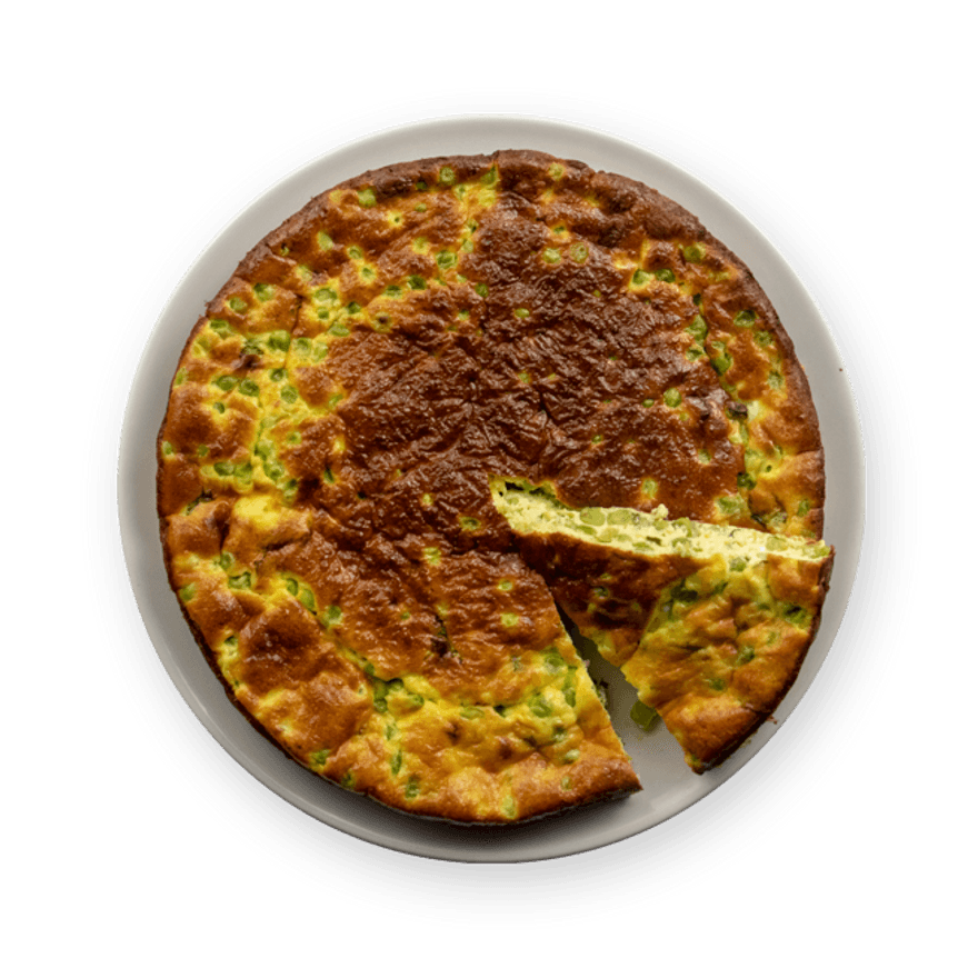 Frittata petits pois & menthe