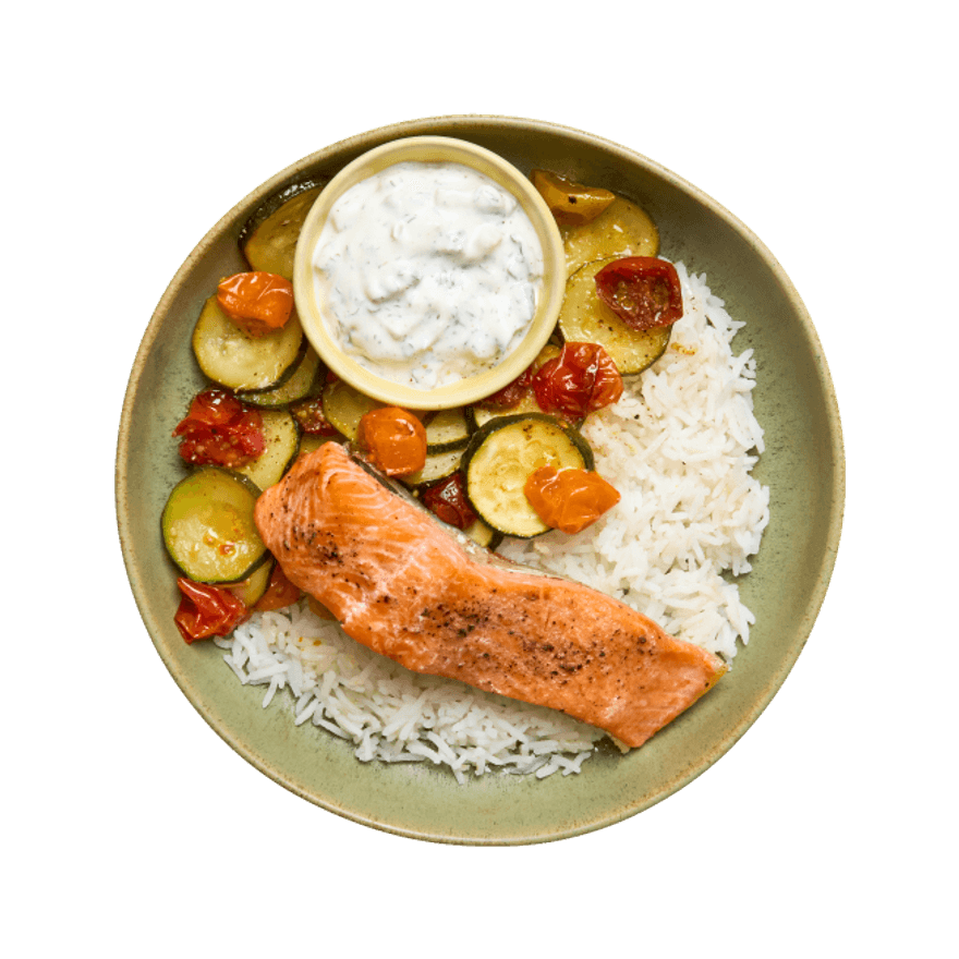 Papillotte de truite, courgettes & riz