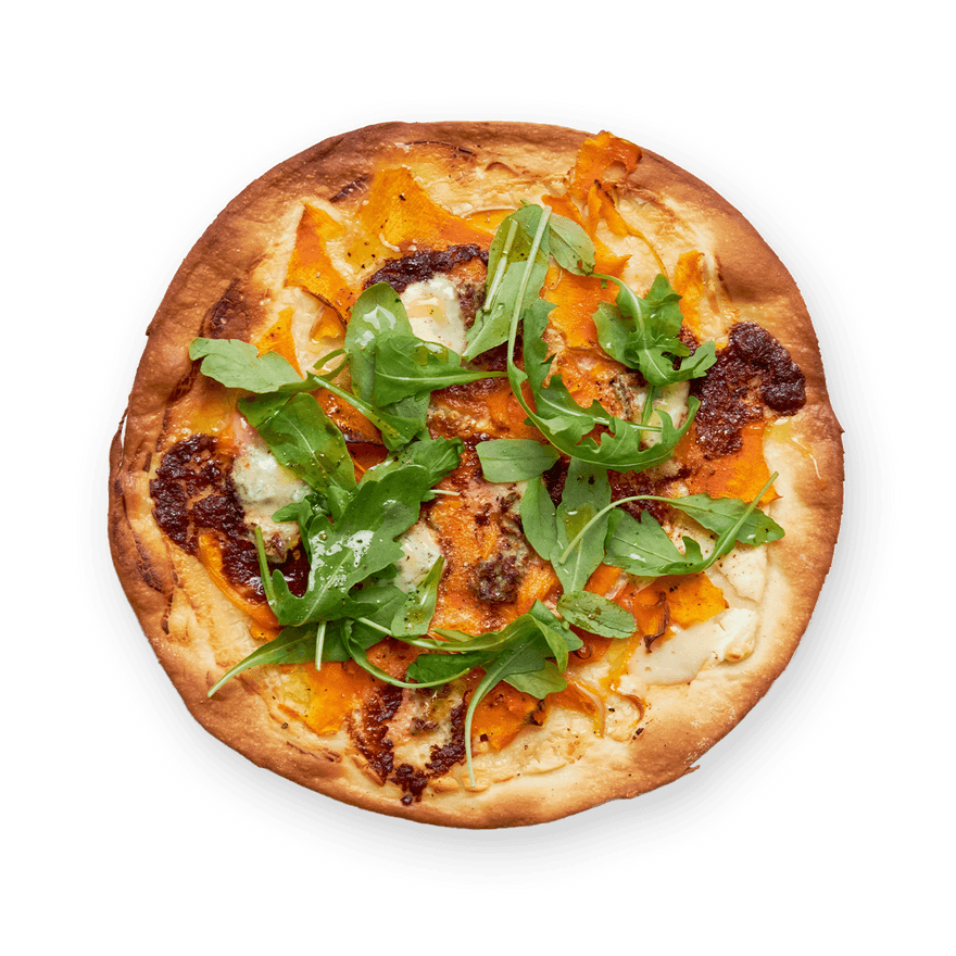 Butternut & gorgonzola pizza