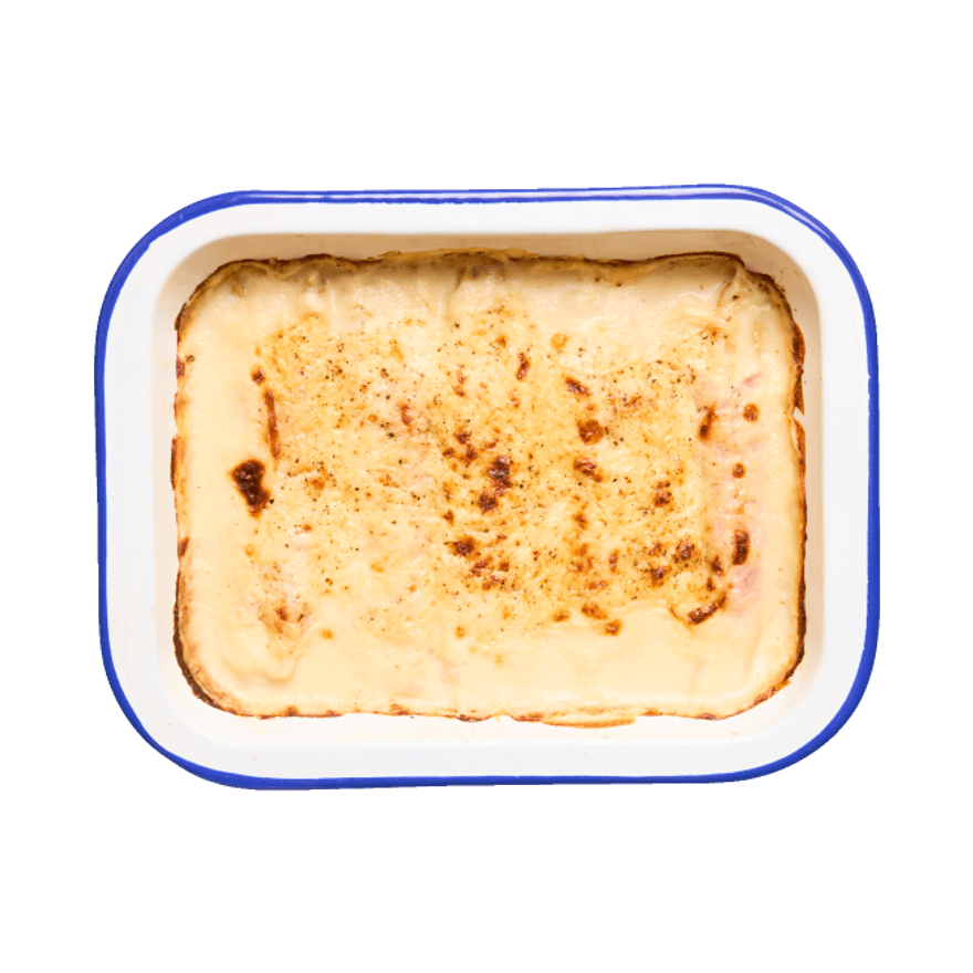 Gratin d'asperges au jambon express