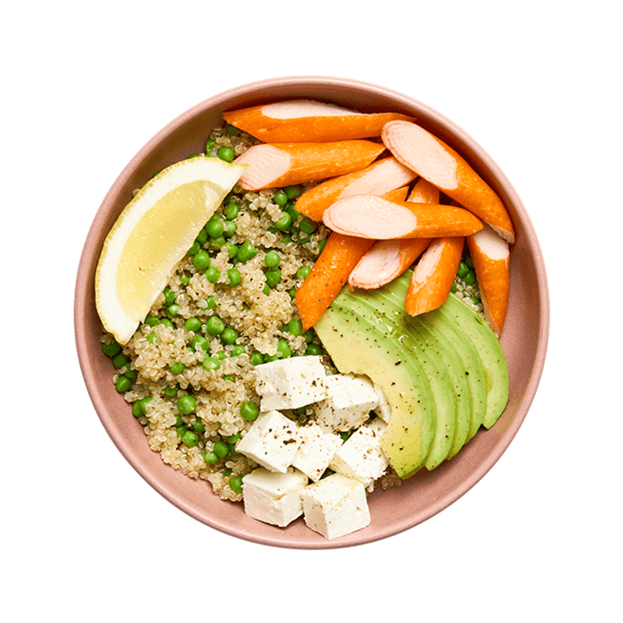 Bowl de quinoa, surimi & feta